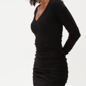 Michael Stars, Nova Ribbed V-Neck Dress , size Large